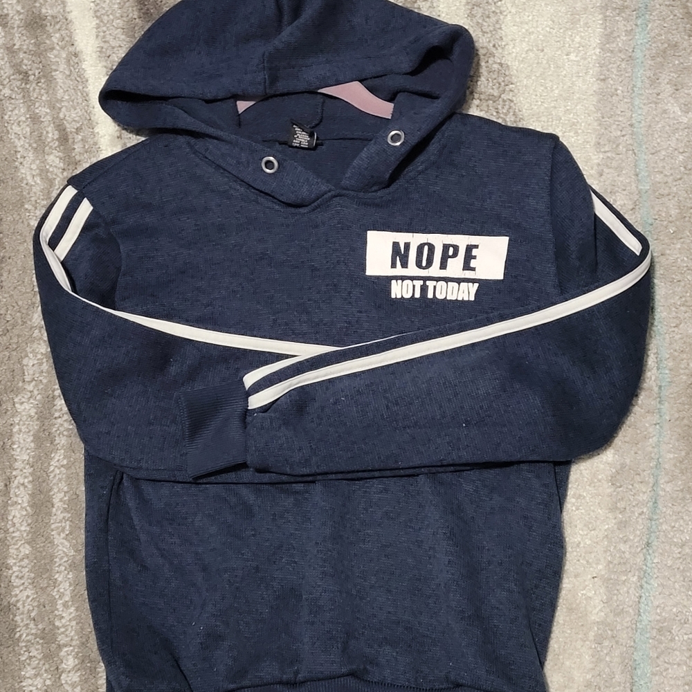Navy 'Nope Mot Today' Hoodie
